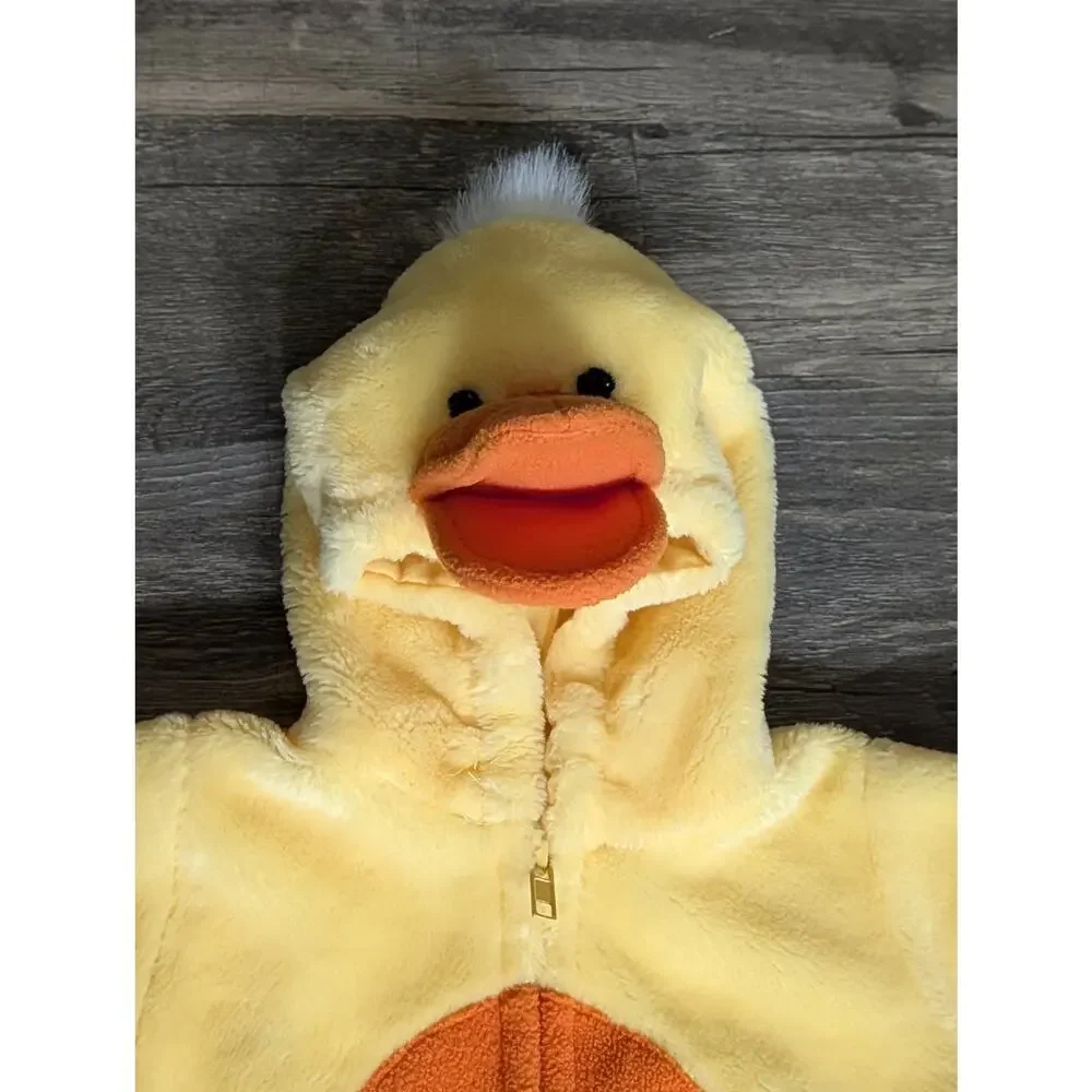 Cute Yellow Baby Duck Infant Halloween Costume With Hood 3-6 Months Quack Quack